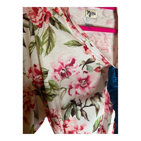 Show Me Your Mumu Pink & White Floral Brie Garden of Blooms Robe Womens O/S - Picture 4 of 4